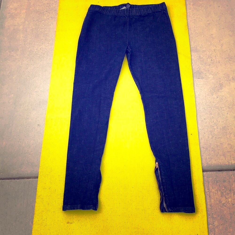 Jean leggings with zippered ankles